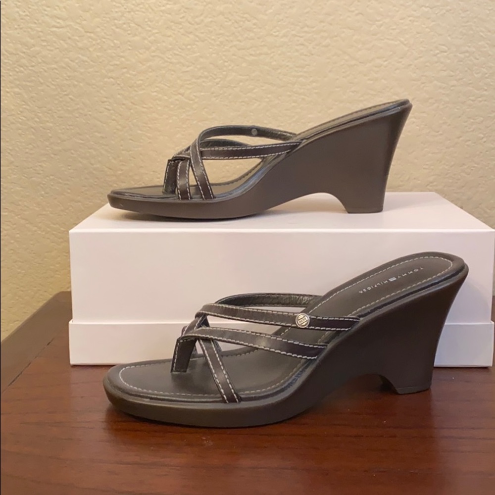 Tommy Hilfiger Brown Heeled Sandals